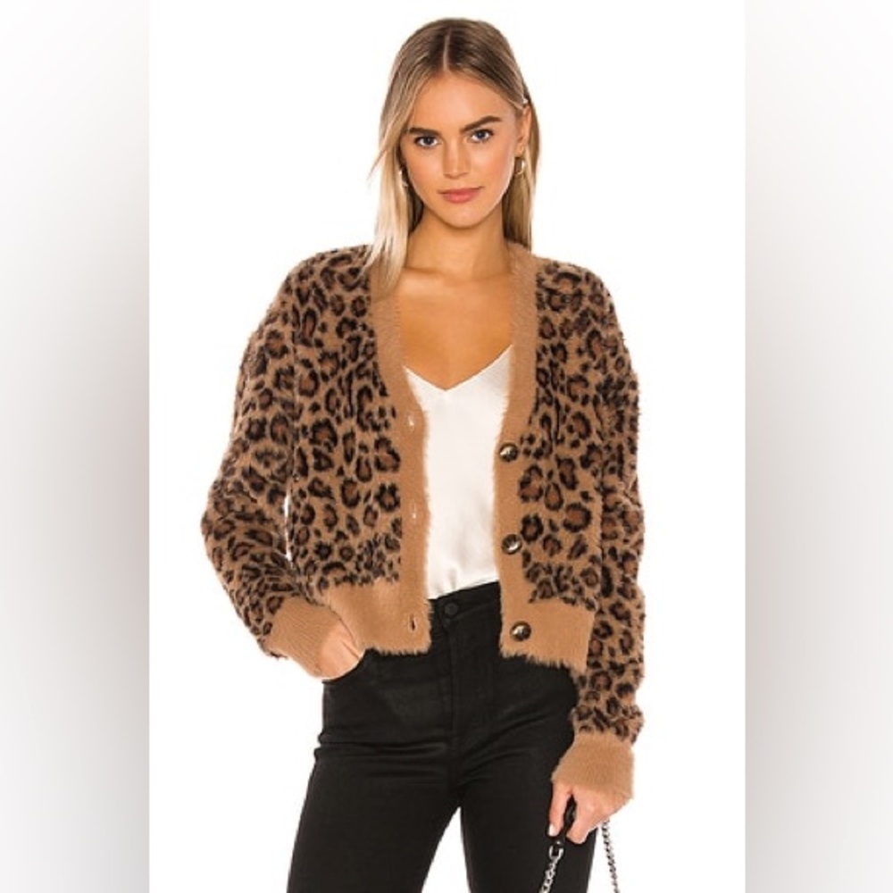 Bella Dahl Animal Print Cardigan - Brown and Black